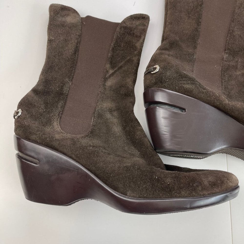 Cole Haan Nike Air Brown Suede Chelsea Ankle Boots Size 8B - Picture 6 of 14